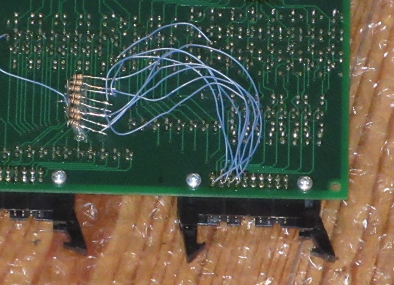 picture of added pullup resistors